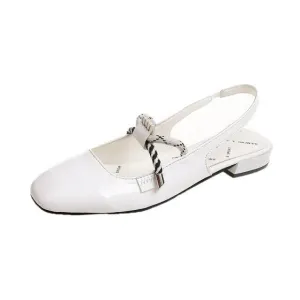 Women Low Heel Shoes Fashion Pure Color Sandals