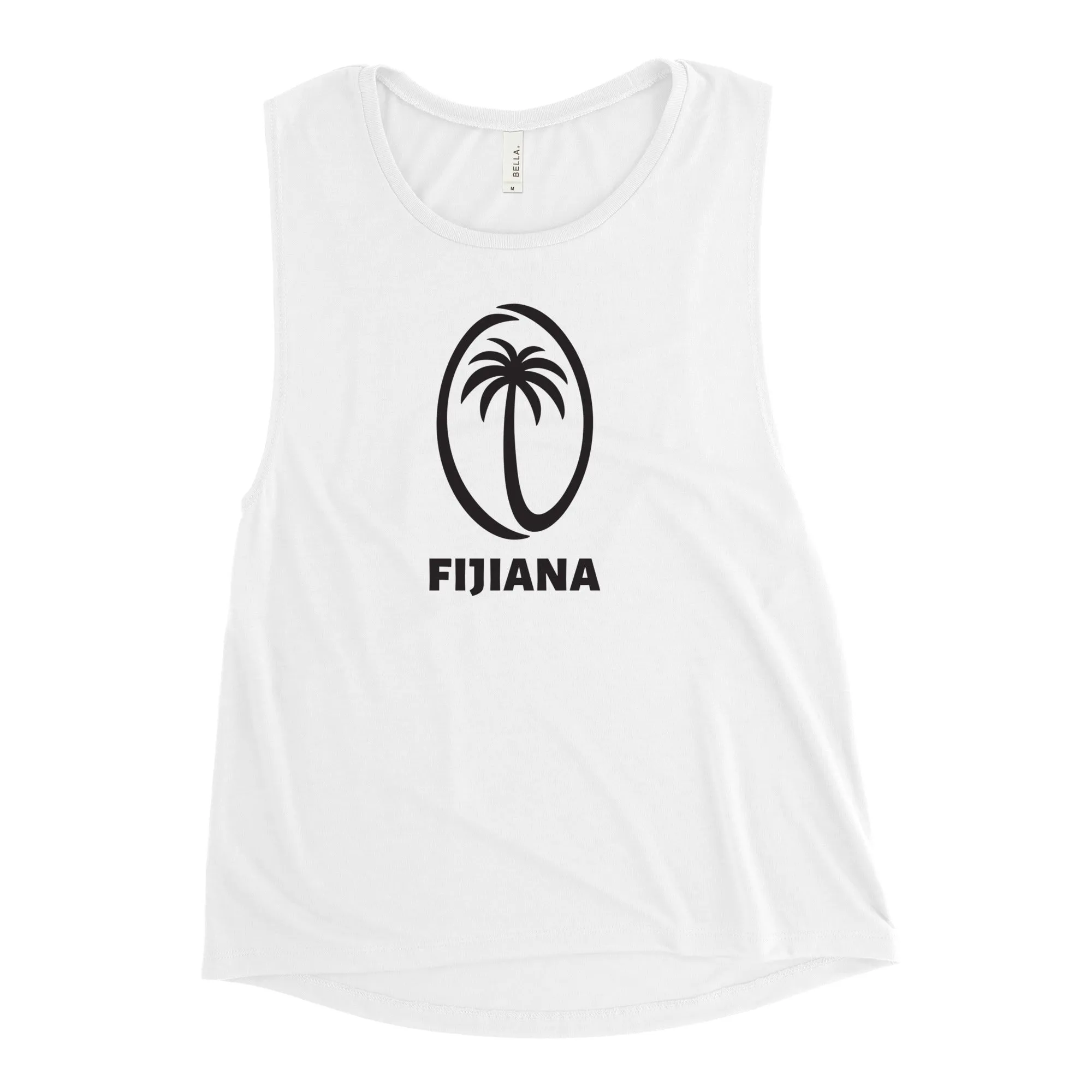 Women's Fijiana  White Muscle Tank