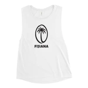 Women's Fijiana  White Muscle Tank