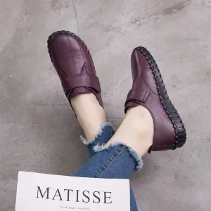 Women's Leather Non-slip Flat Shoes