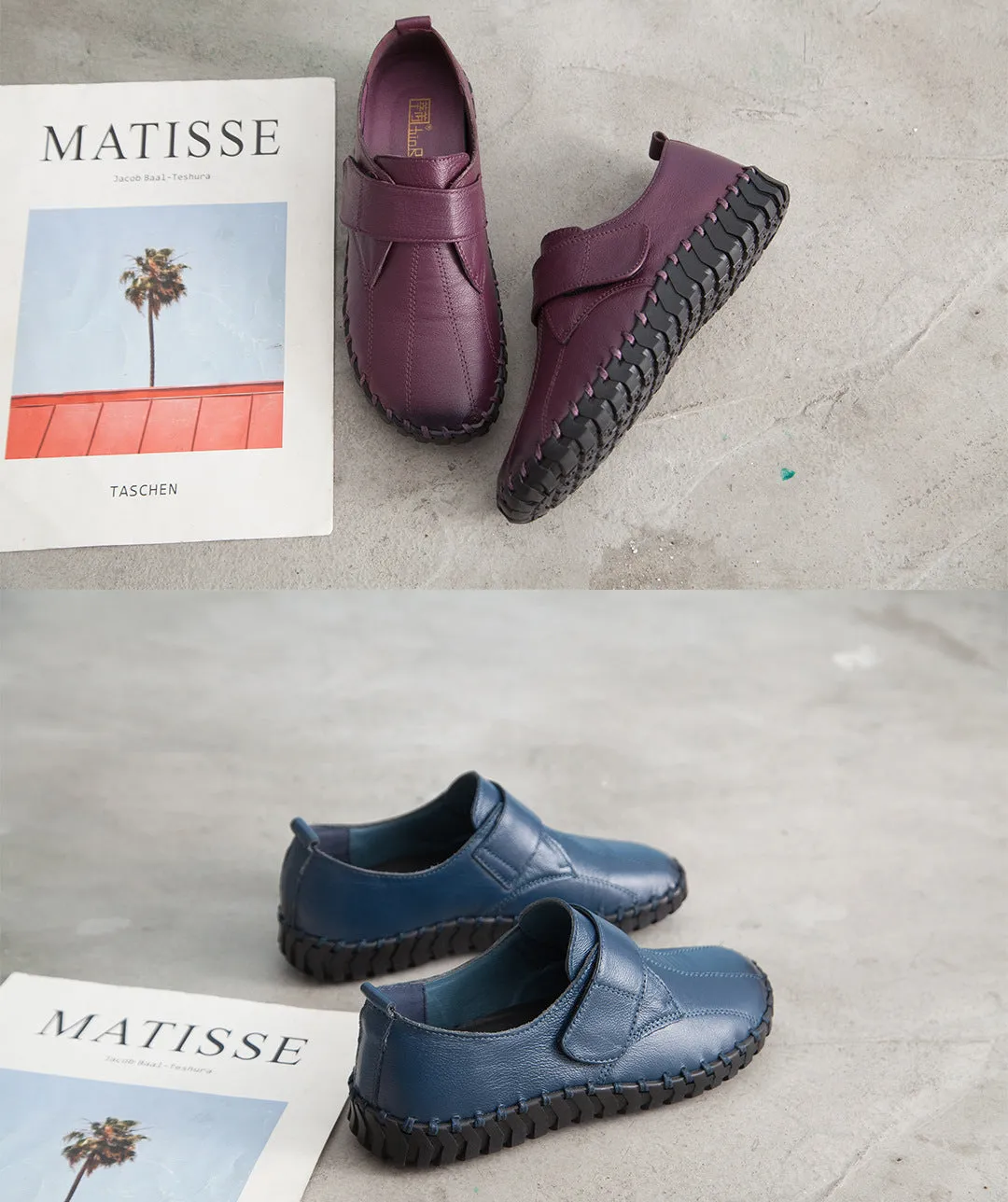 Women's Leather Non-slip Flat Shoes