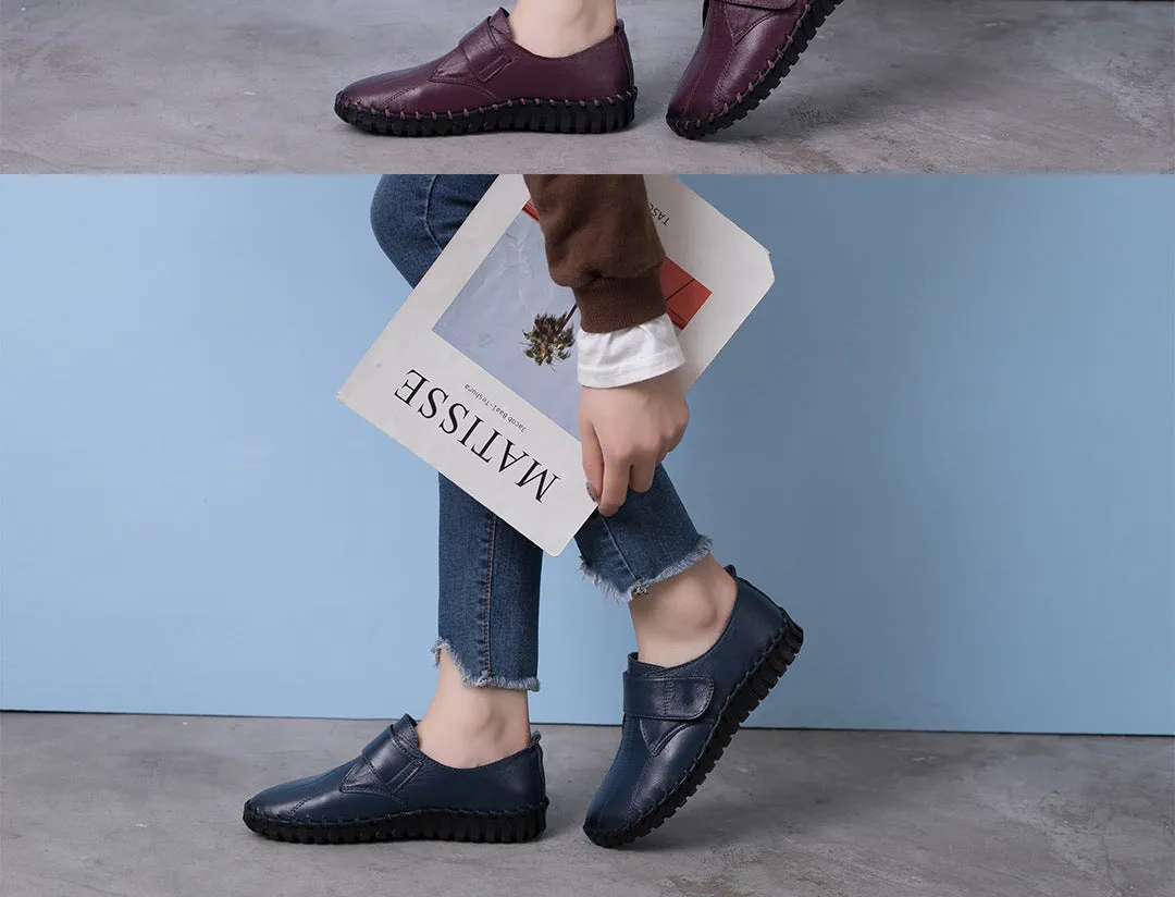 Women's Leather Non-slip Flat Shoes