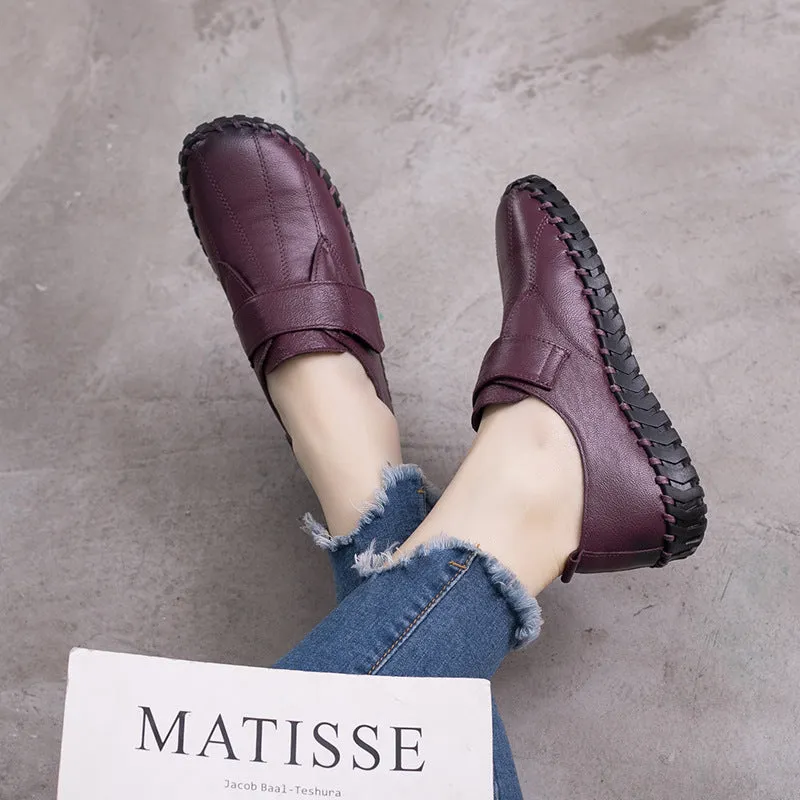 Women's Leather Non-slip Flat Shoes