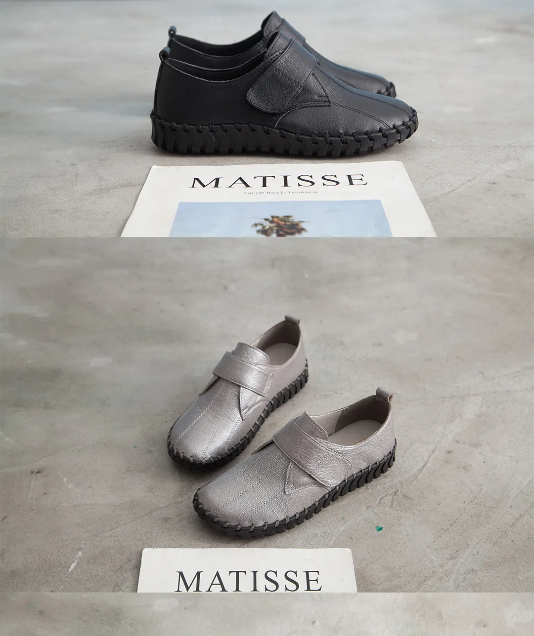 Women's Leather Non-slip Flat Shoes