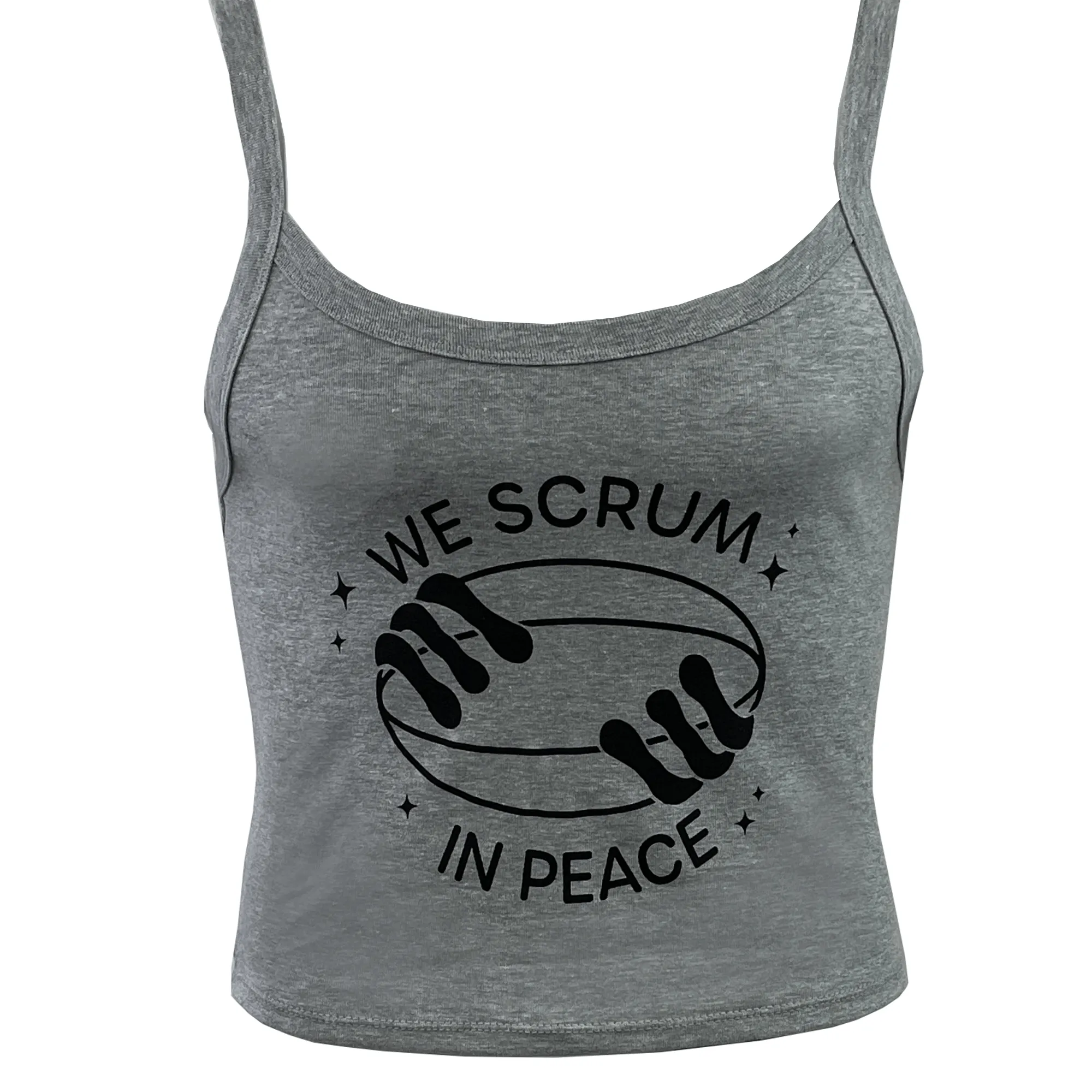 Women's Modish Rugger Limited Edition "We Scrum in Peace" Muscle Crop Tank