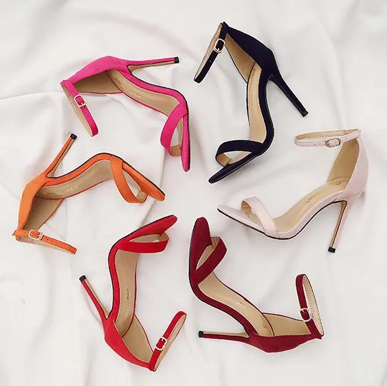 Women's Petite Feet Peep One Strap High Heel Sandals AS26