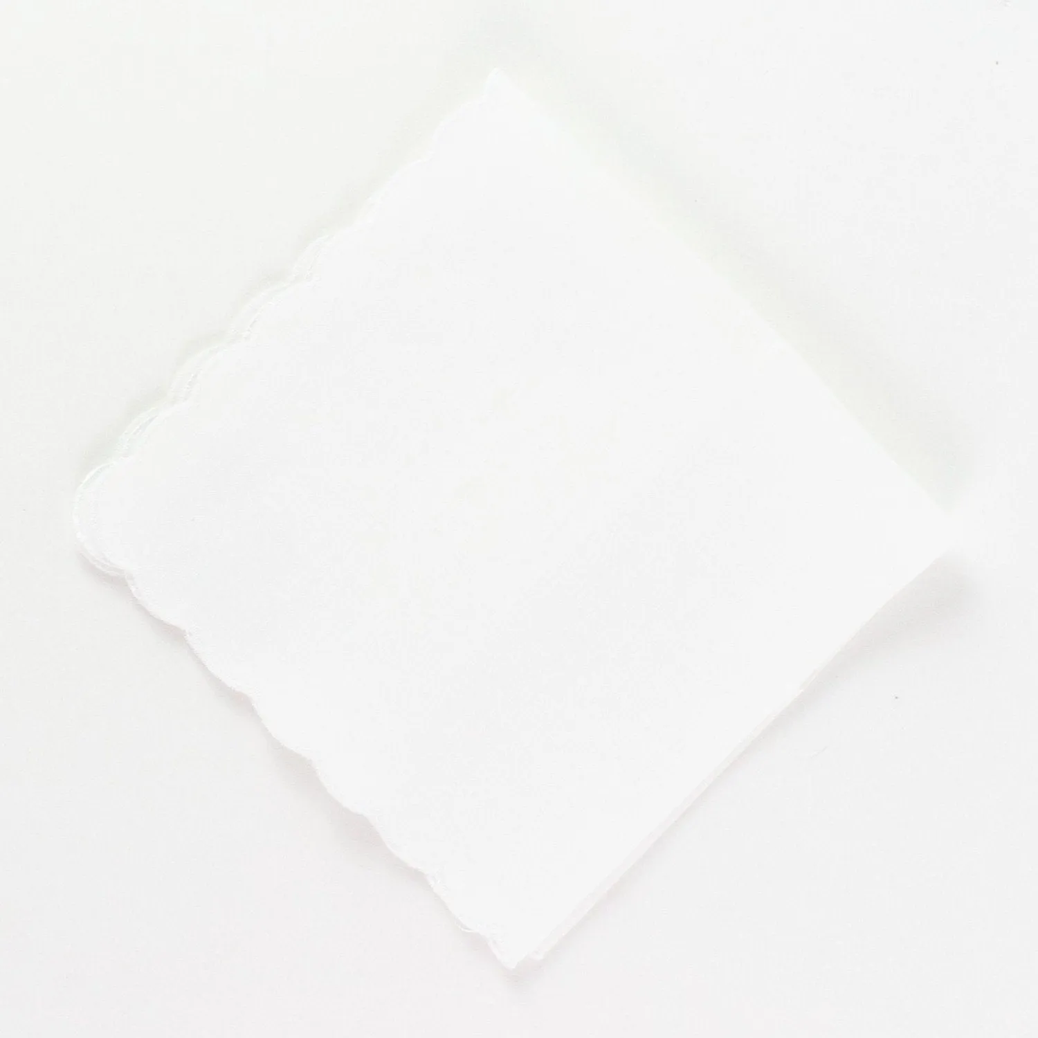 Women's Scalloped Linen Handkerchief