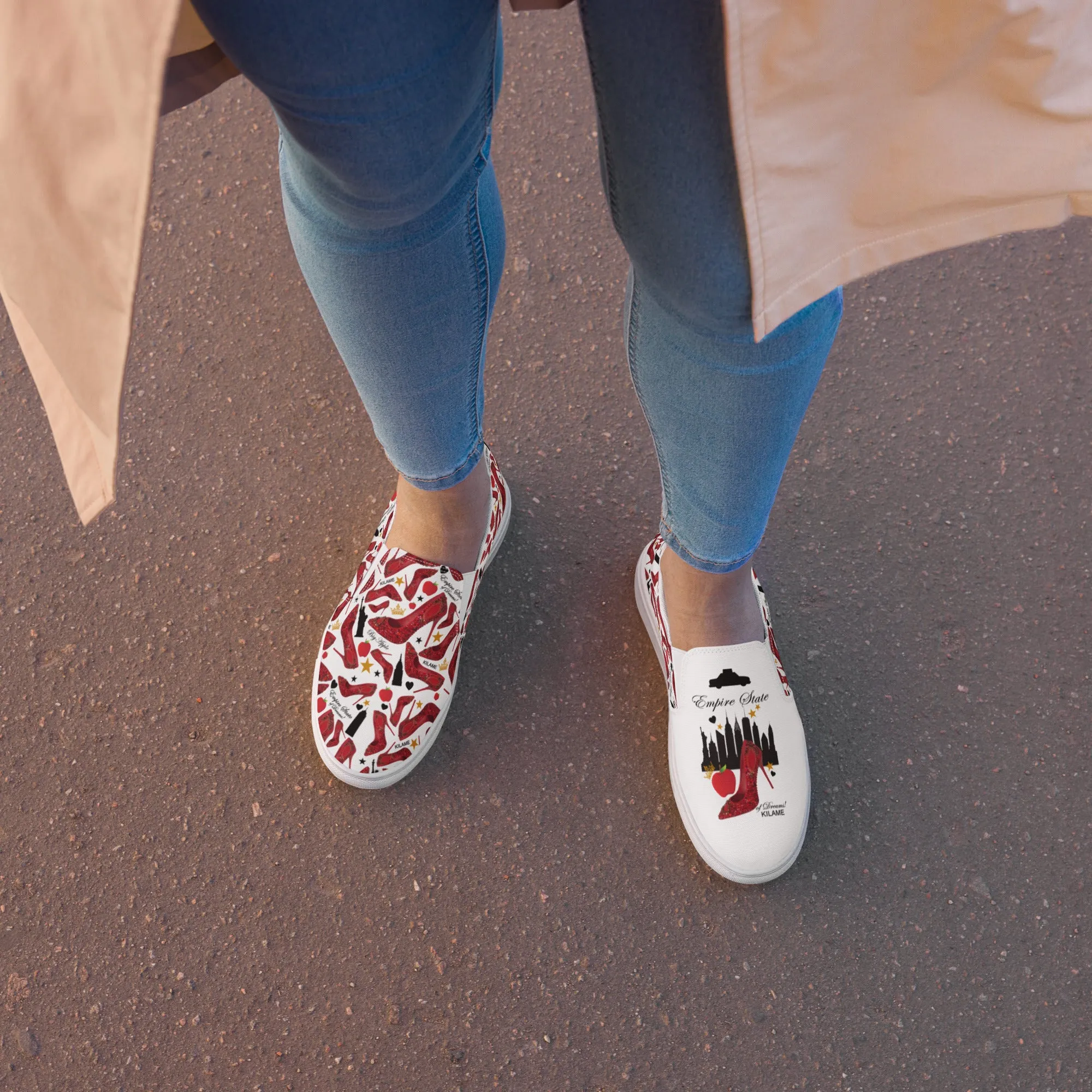 Women’s slip-on canvas shoes 'Empire State of dreams'