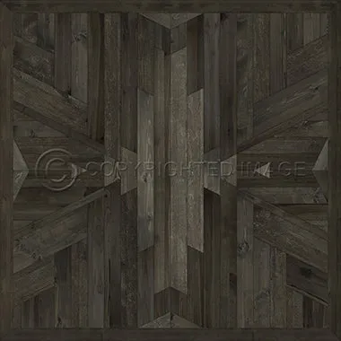 Wood Norwegian Native "Black Hawk" Vinyl Floorcloth - Spicher & Co.