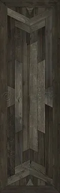 Wood Norwegian Native "Black Hawk" Vinyl Floorcloth - Spicher & Co.