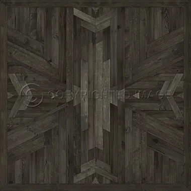 Wood Norwegian Native "Black Hawk" Vinyl Floorcloth - Spicher & Co.