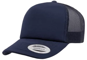 YP CLASSICS® Curved Visor Foam Trucker Cap Navy