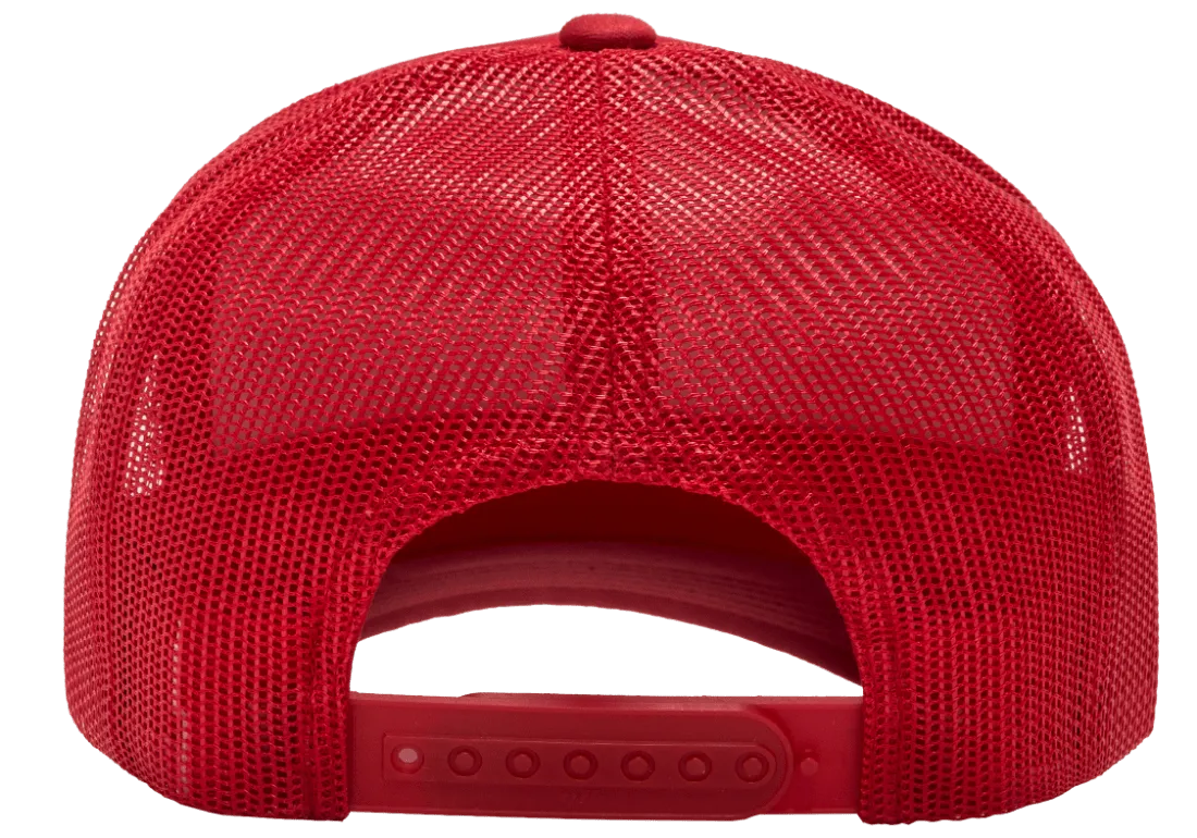 YP CLASSICS® Curved Visor Foam Trucker Cap Red