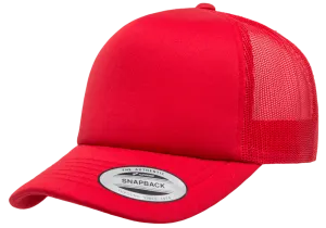 YP CLASSICS® Curved Visor Foam Trucker Cap Red