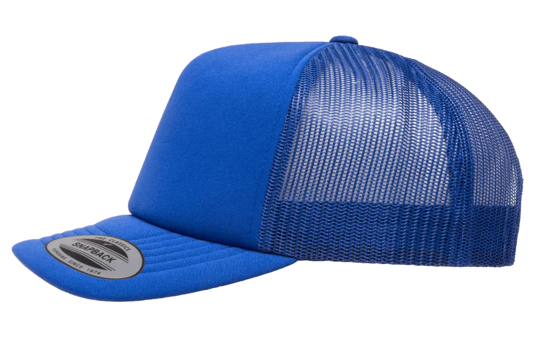 YP CLASSICS® Curved Visor Foam Trucker Cap Royal