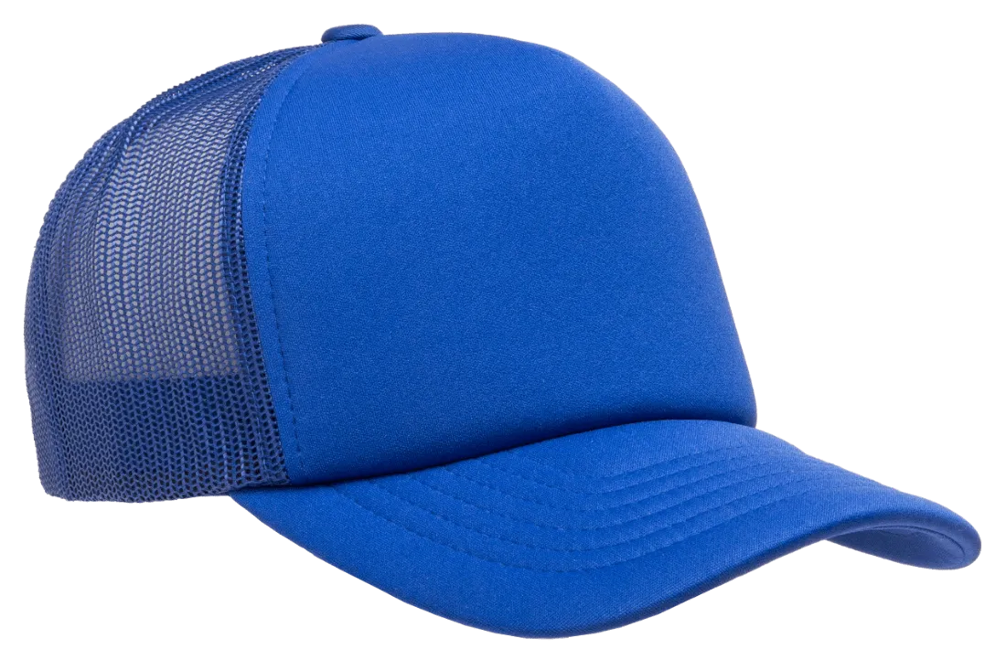 YP CLASSICS® Curved Visor Foam Trucker Cap Royal