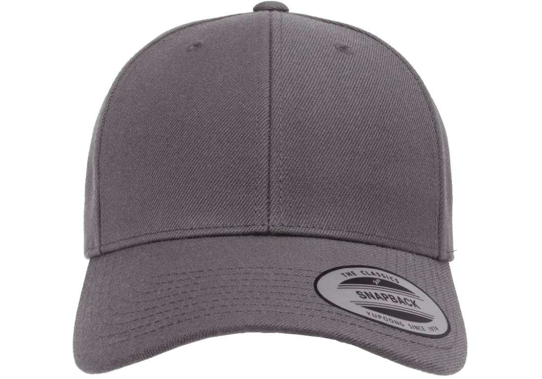 YP CLASSICS® Premium Curved Visor Snapback Dark Grey