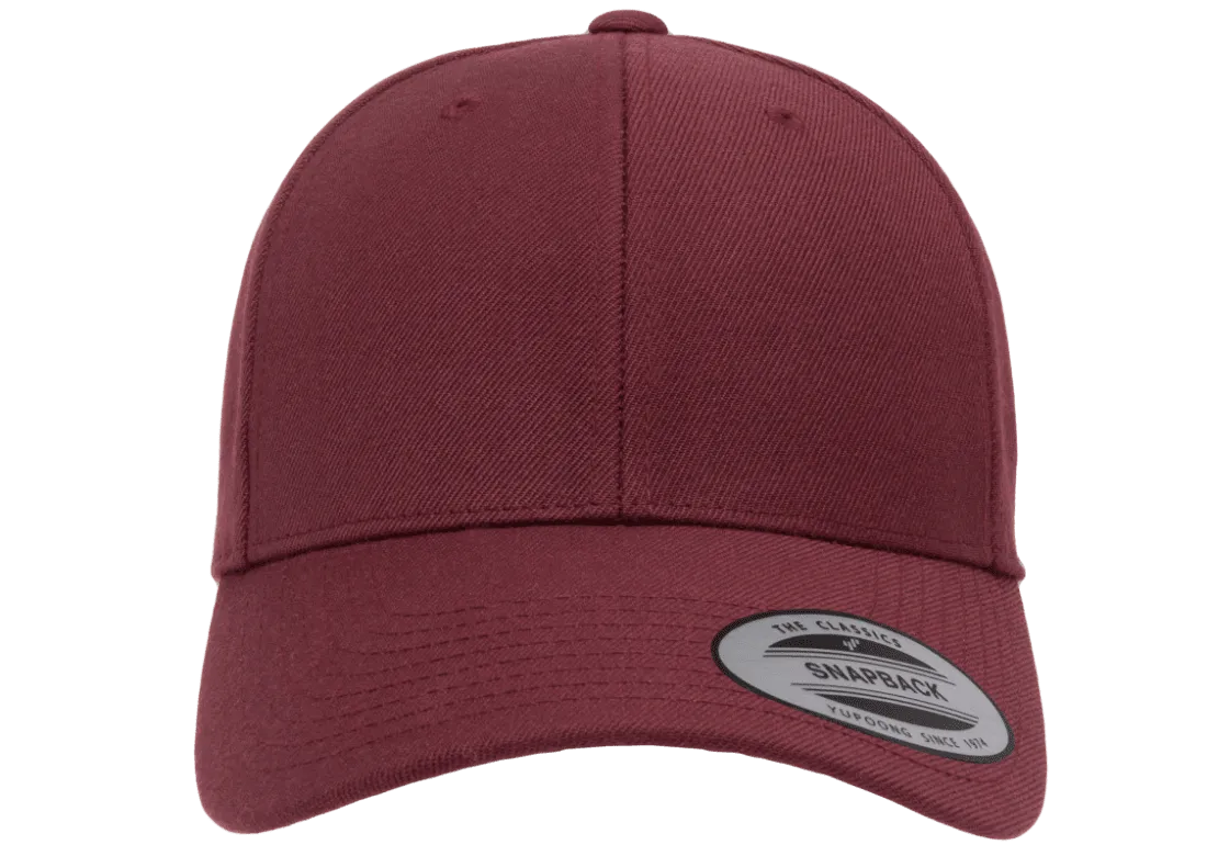 YP CLASSICS® Premium Curved Visor Snapback Maroon