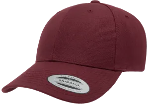 YP CLASSICS® Premium Curved Visor Snapback Maroon