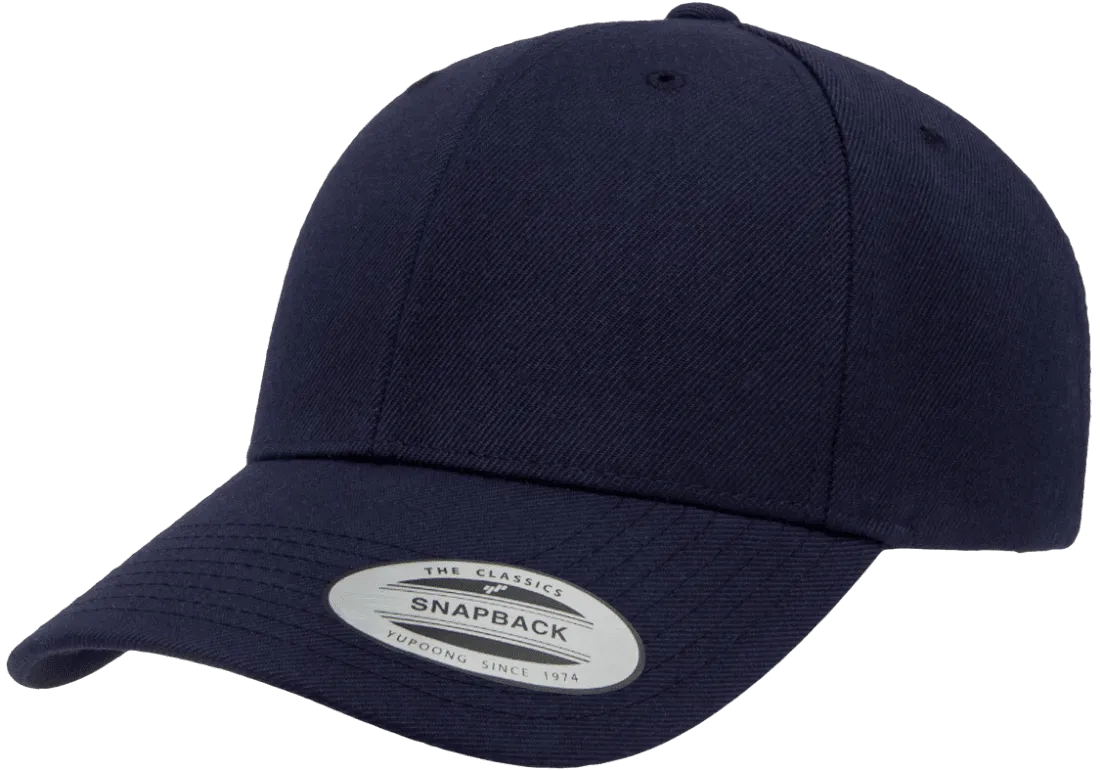 YP CLASSICS® Premium Curved Visor Snapback Navy