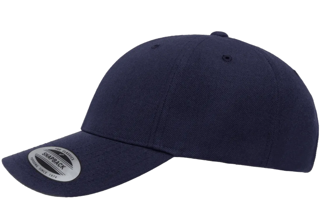 YP CLASSICS® Premium Curved Visor Snapback Navy