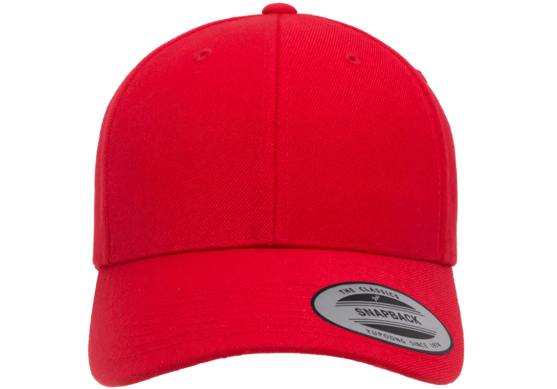 YP CLASSICS® Premium Curved Visor Snapback Red