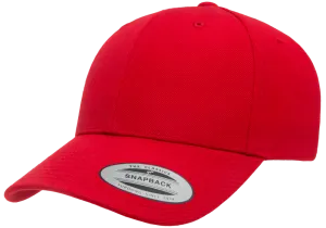 YP CLASSICS® Premium Curved Visor Snapback Red
