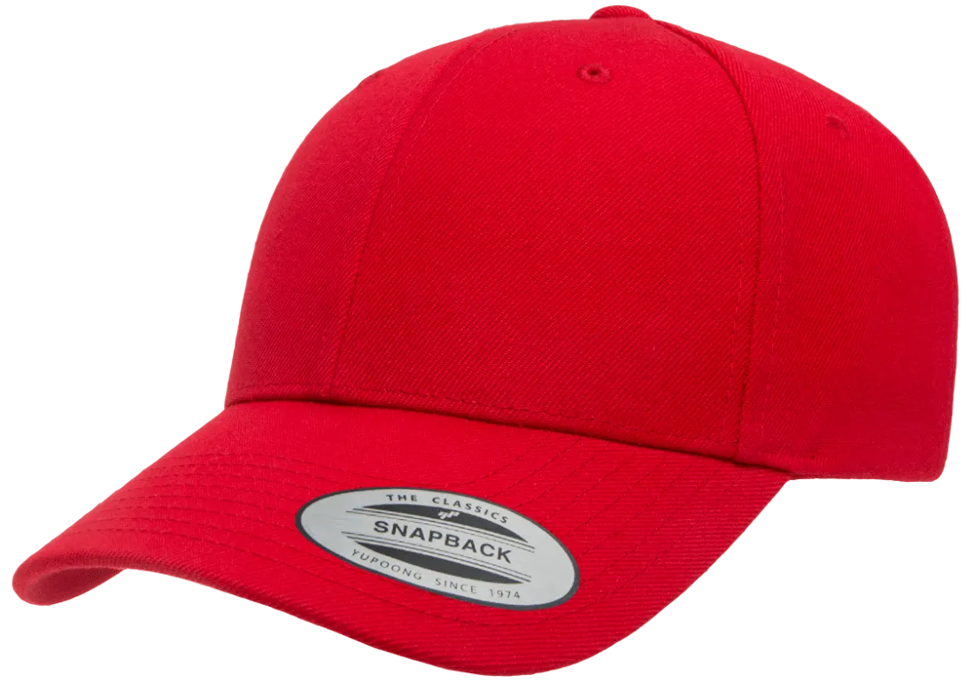 YP CLASSICS® Premium Curved Visor Snapback Red