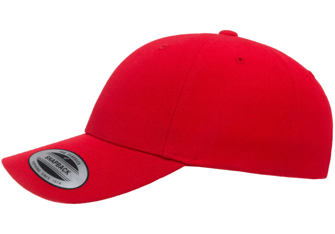 YP CLASSICS® Premium Curved Visor Snapback Red