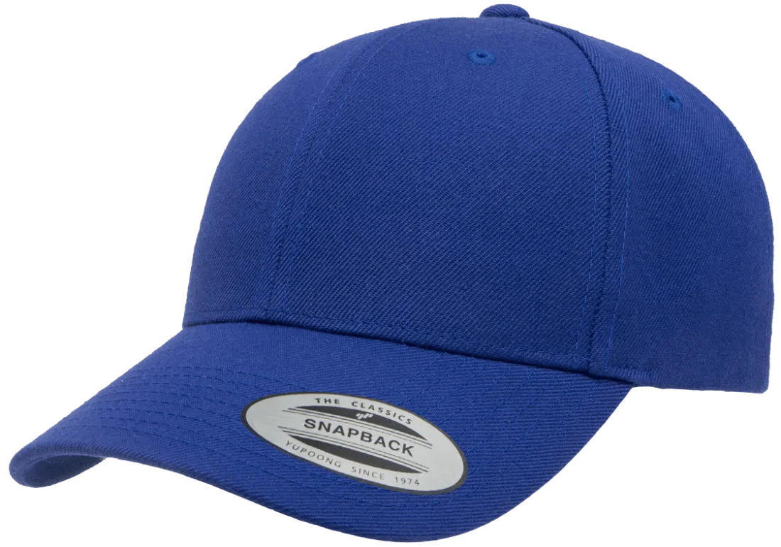 YP CLASSICS® Premium Curved Visor Snapback Royal Blue